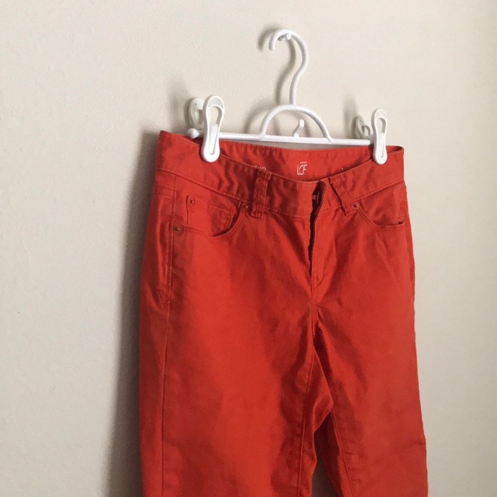 LOFT Cropped Orange Pants